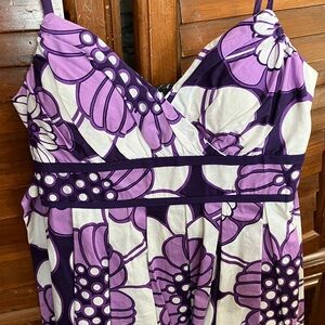 Bwear Purple and White Floral Dress